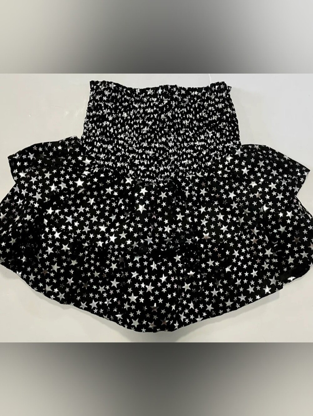 QUEEN OF SPARKLES Black Star-Print Mini Skirt